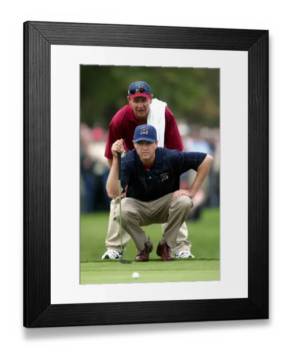 Framed Print : Davis Love Iii & Caddie Framed Print : Davis Love Iii & Caddie