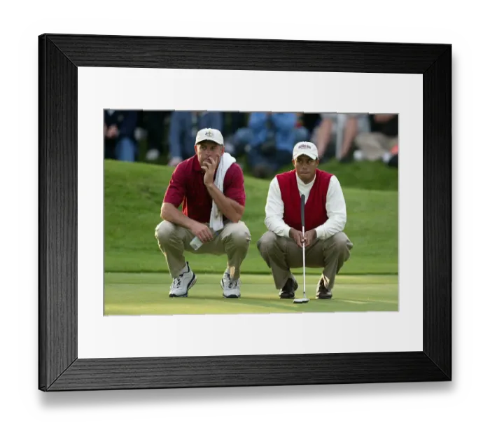 Framed Print : Tiger Woods & Caddie