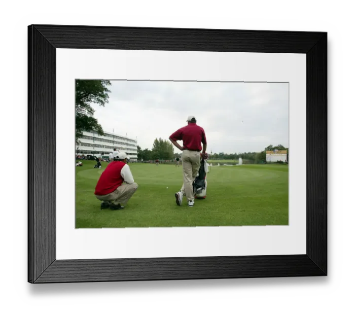 Framed Print : Tiger Woods & Caddie