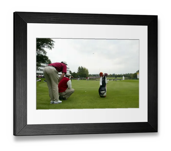 Framed Print : Tiger Woods & Caddie Framed Print : Tiger Woods & Caddie
