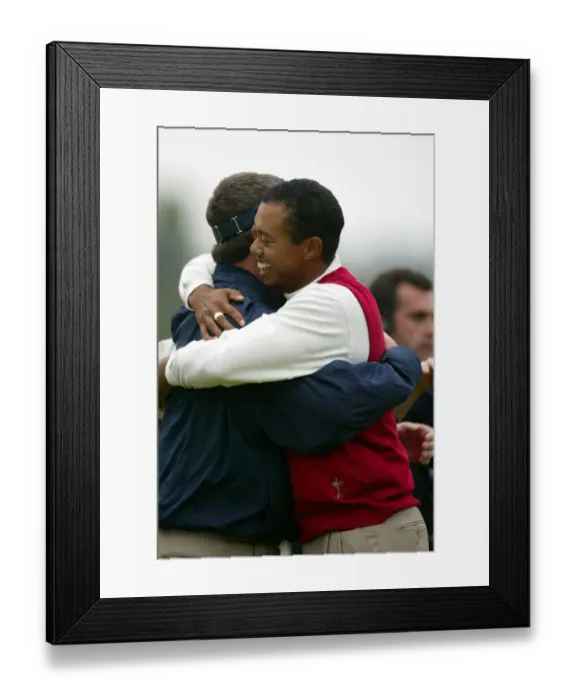 Framed Print : Mark Calcavecchia, Tiger Woods