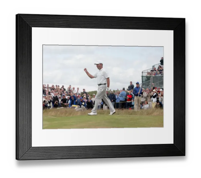Framed Print : Thomas Levet Chips In For Eagle On 4th Green Framed Print : Thomas Levet Chips In For Eagle On 4th Green