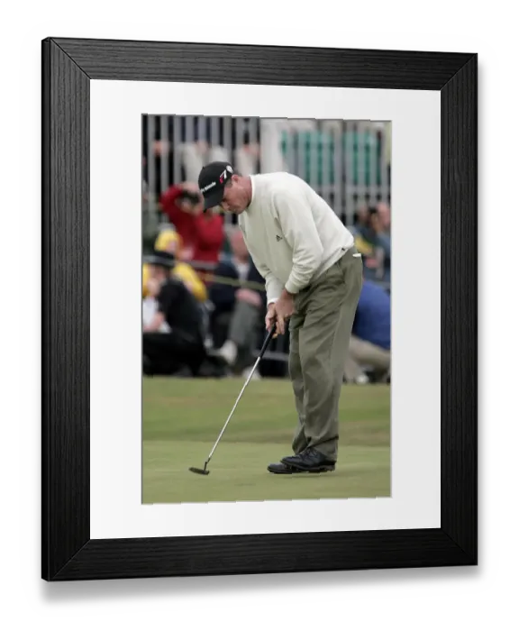 Framed Print : Todd Hamilton Puts To Win The Open Framed Print : Todd Hamilton Puts To Win The Open