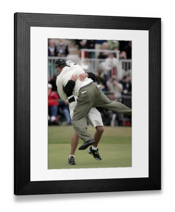 Framed Print : Todd Hamilton & Caddy Framed Print : Todd Hamilton & Caddy