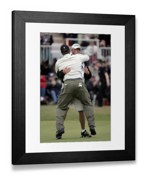 Framed Print : Todd Hamilton & Caddy