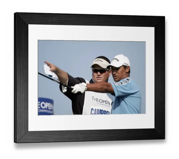 Framed Print : Michael Campbell With Caddy Framed Print : Michael Campbell With Caddy