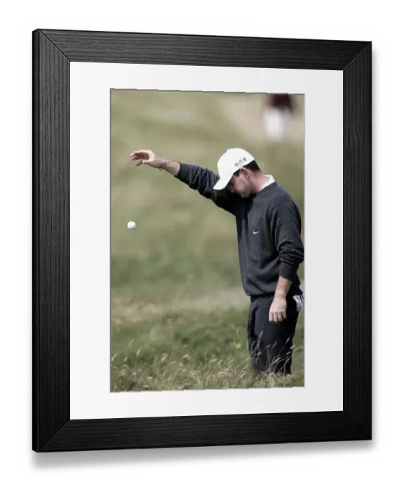 Framed Print : Rory Sabbatini Takes A Drop Framed Print : Rory Sabbatini Takes A Drop
