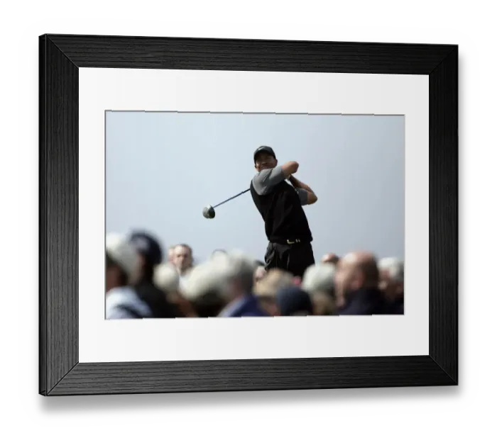 Framed Print : Crowds Watch Tiger Woods Framed Print : Crowds Watch Tiger Woods
