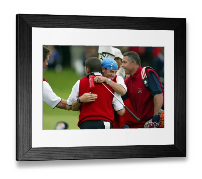 Framed Print : Sergio Garcia & Caddy Framed Print : Sergio Garcia & Caddy
