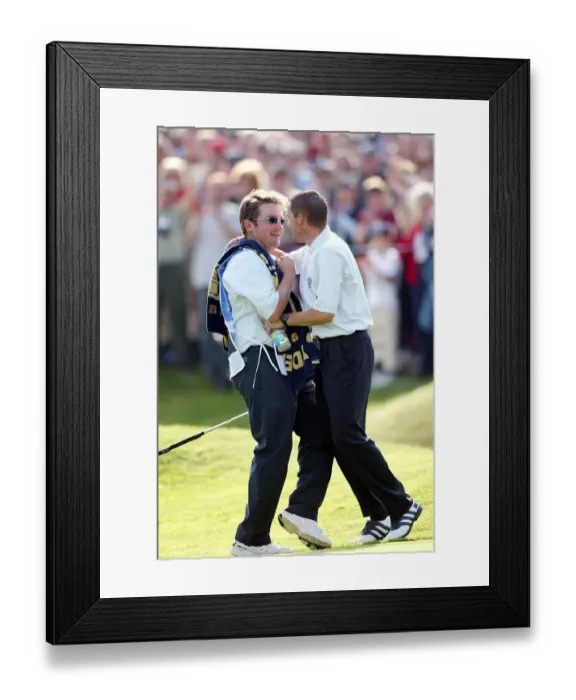 Framed Print : Sergio Garcia & Bjorns Caddy