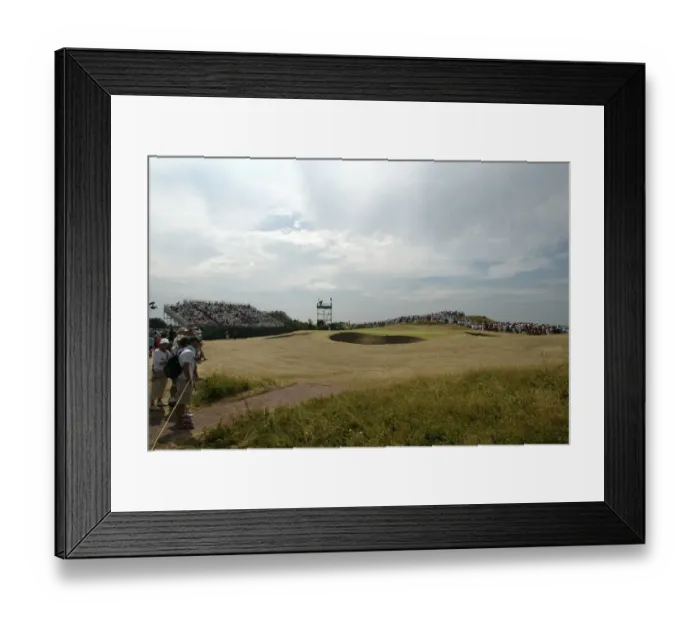 Framed Print : 5th Green & Grandstands