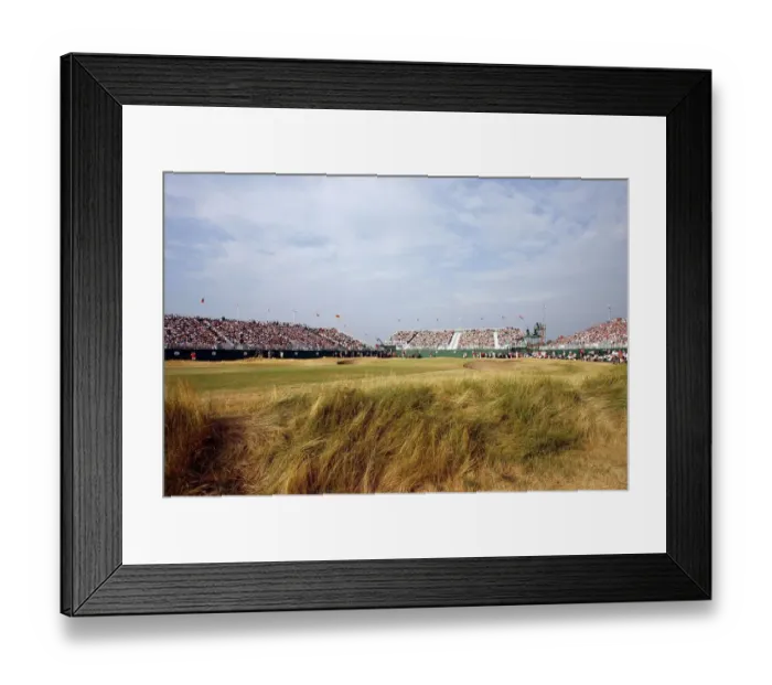 Framed Print : 18th Green & Grandstands