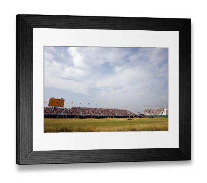 Framed Print : 18th Green & Grandstands