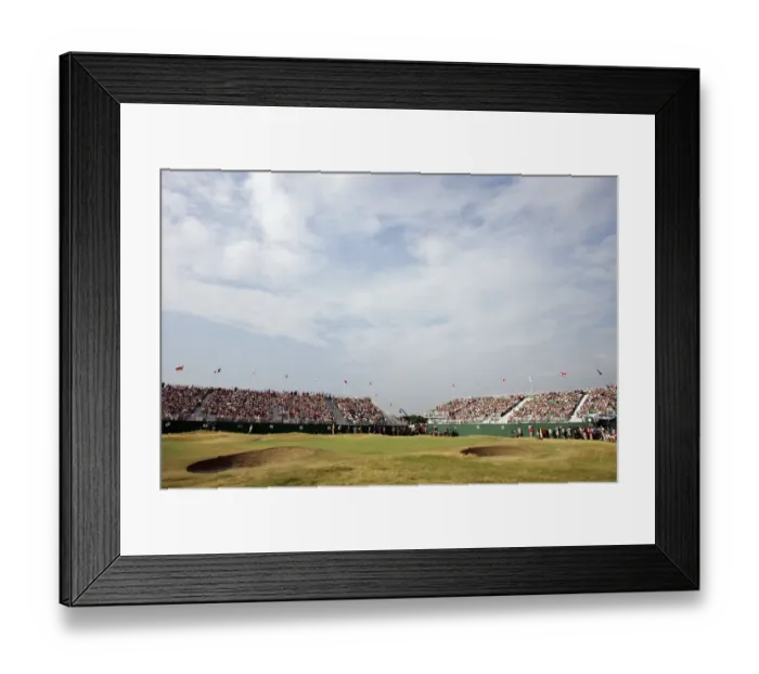 Framed Print : 18th Green & Grandstands