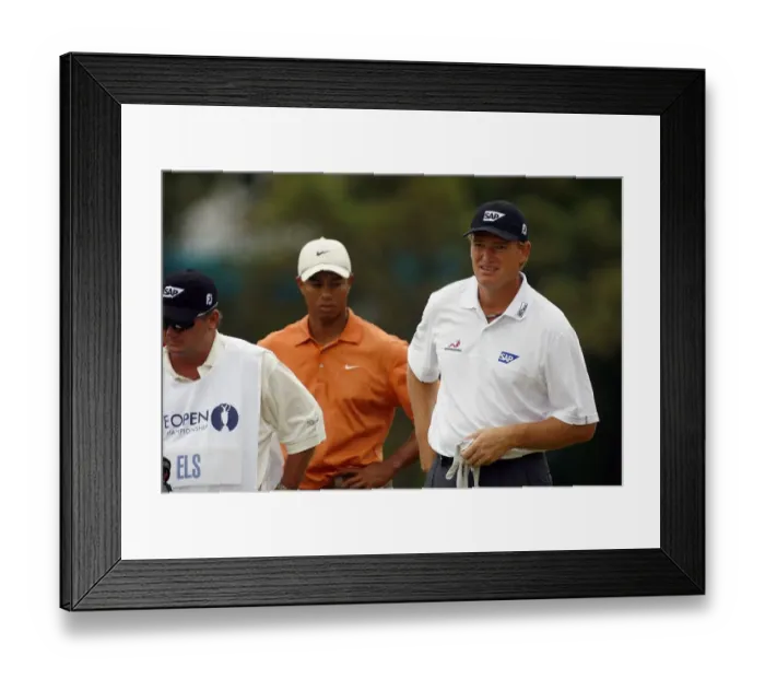 Framed Print : Ernie Els & Tiger Woods Framed Print : Ernie Els & Tiger Woods