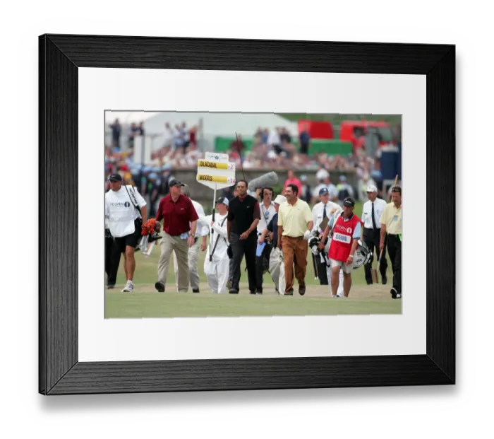 Framed Print : Tiger Woods & Jose Maria Olazabal