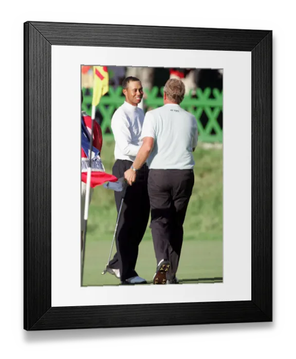 Framed Print : Colin Montgomerie & Tiger Woods Framed Print : Colin Montgomerie & Tiger Woods