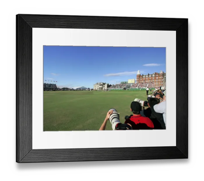 Framed Print : Cameras On 18th Green Framed Print : Cameras On 18th Green