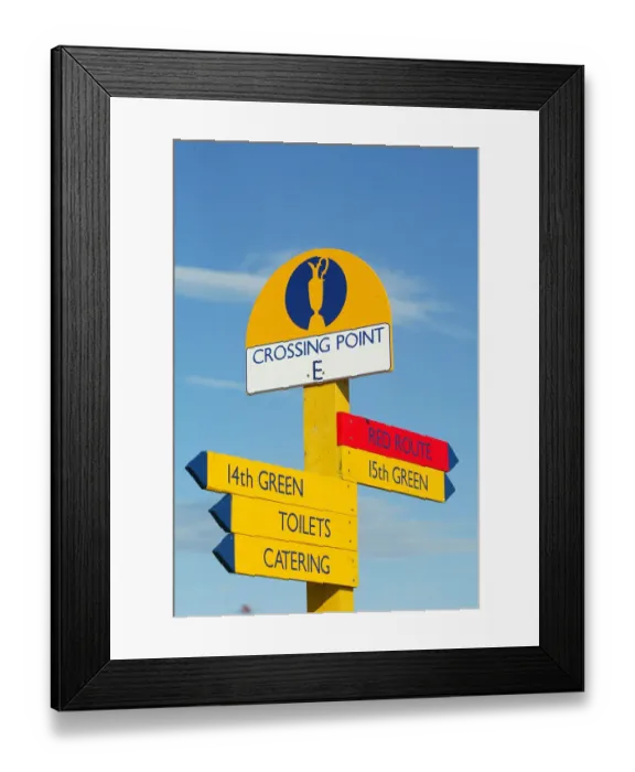 Framed Print : Crossing Point Sign