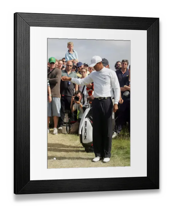 Framed Print : Tiger Woods Takes A Drop At The 6th Hole Framed Print : Tiger Woods Takes A Drop At The 6th Hole