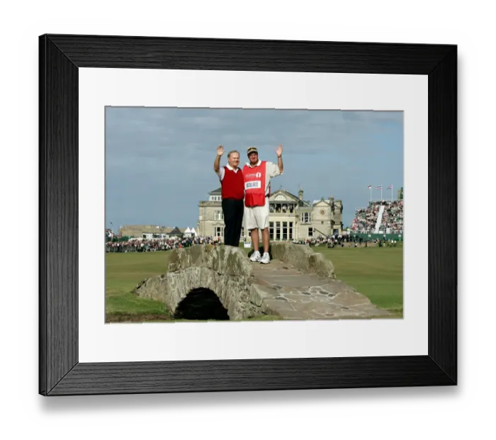 Framed Print : Jack Nicklaus Waves Goodbye
