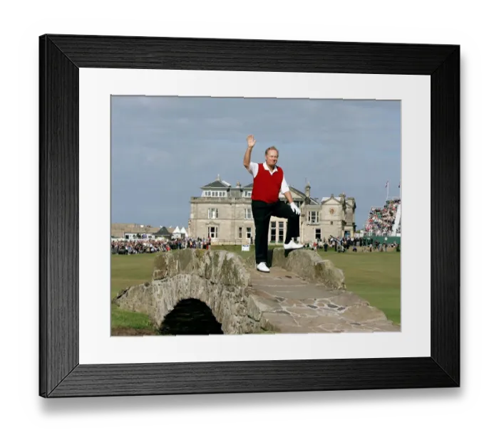 Framed Print : Jack Nicklaus Waves Goodbye