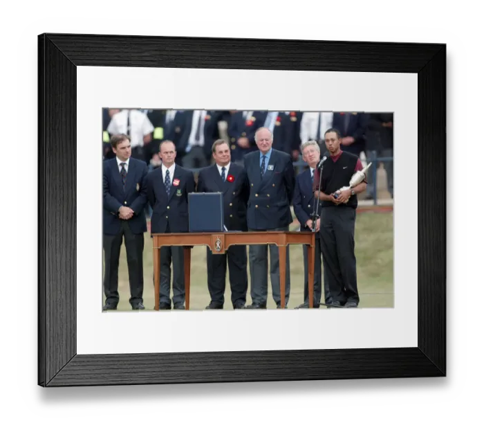 Framed Print : Tiger Woods Makes Presentation Speech Framed Print : Tiger Woods Makes Presentation Speech