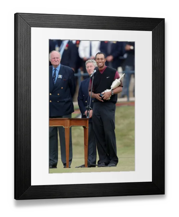 Framed Print : Tiger Woods Makes Presentation Speech Framed Print : Tiger Woods Makes Presentation Speech