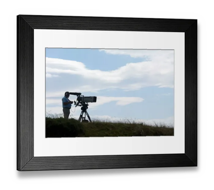 Framed Print : Tv Camera Follows The Action Framed Print : Tv Camera Follows The Action