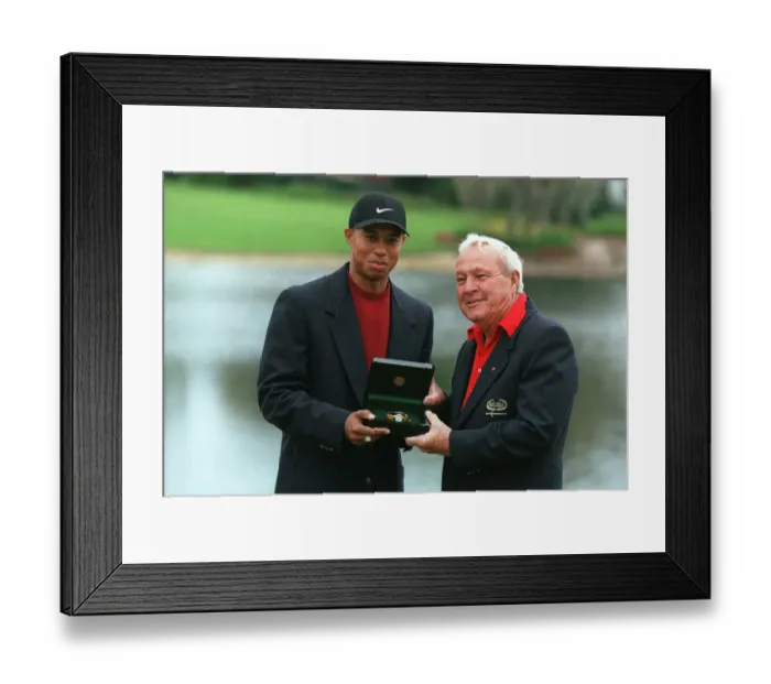 Framed Print : Tiger Woods & Arnold Palmer
