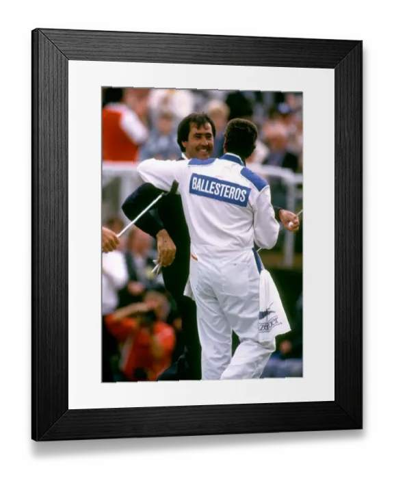 Framed Print : Seve Ballesteroson 18th Green