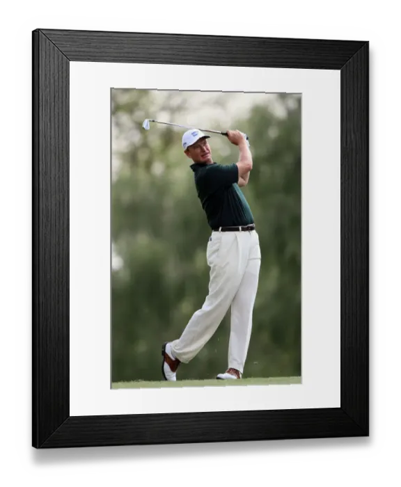 Framed Print : Ernie Els On The 1st Framed Print : Ernie Els On The 1st