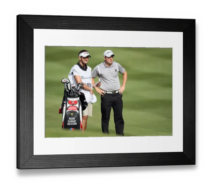 Framed Print : Richie Ramsay & Caddy On The 12th