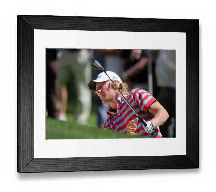 Framed Print : Chris Wood Plays Out Of Bunker O The 1st Hole