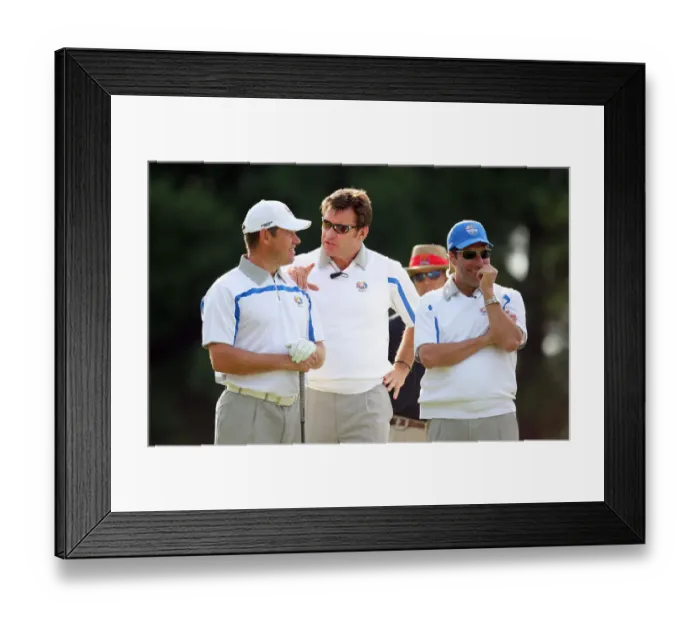Framed Print : Lee Westwood, Nick Faldo and Jose Maria Olazabal Framed Print : Lee Westwood, Nick Faldo and Jose Maria Olazabal