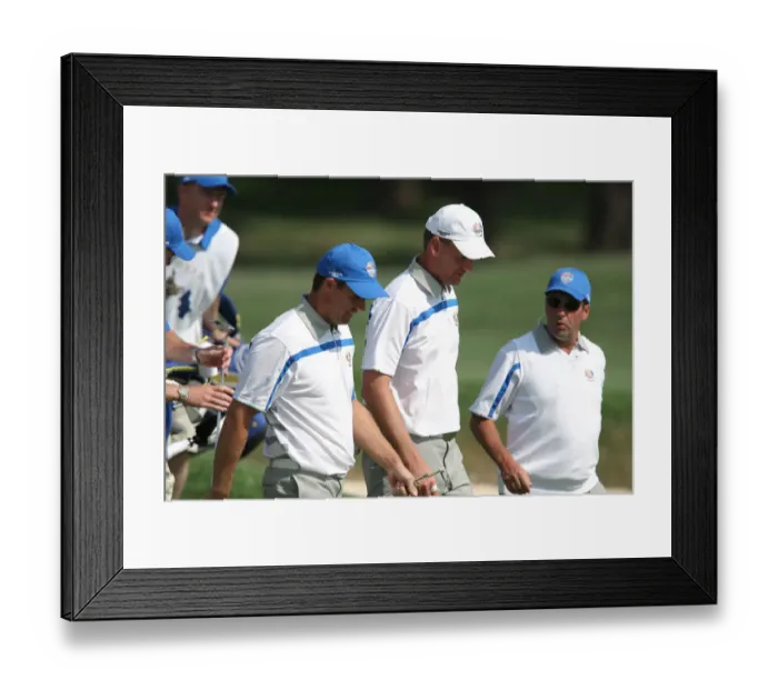 Framed Print : Padraig Harrington and Robert Karlsson