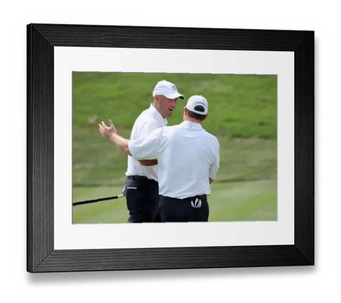 Framed Print : Stewart Cink & Chad Campbell