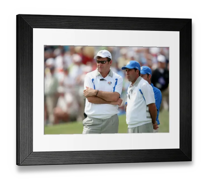 Framed Print : Nick Faldo & Jose Maria Olazabal Framed Print : Nick Faldo & Jose Maria Olazabal
