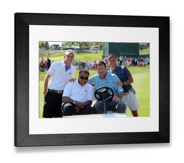 Framed Print : Nick Faldo & Mohammad Ali