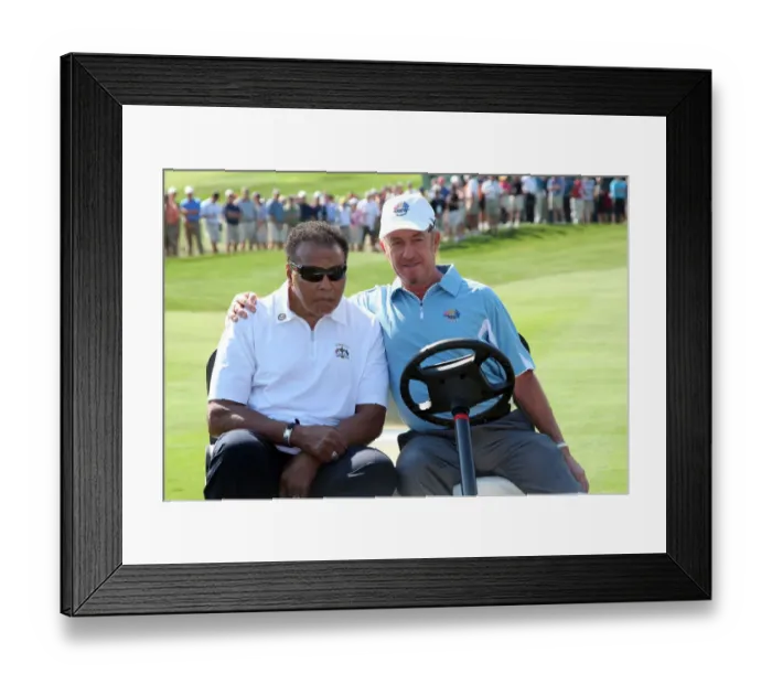 Framed Print : Miguel Angel Jimenez & Mohammad Ali Framed Print : Miguel Angel Jimenez & Mohammad Ali