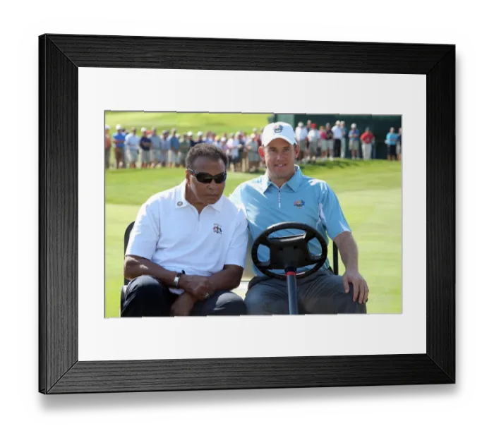 Framed Print : Lee Westwood & Mohammad Ali