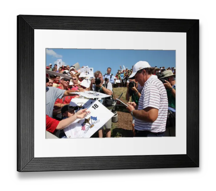 Framed Print : Phil Mickelson Signs Autographs Framed Print : Phil Mickelson Signs Autographs