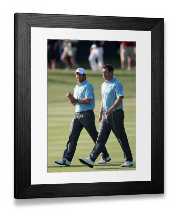 Framed Print : Sergio Garcia & Lee Westwood