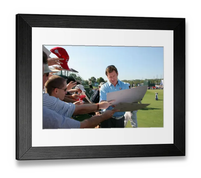 Framed Print : Nick Faldo Signs Autographs Framed Print : Nick Faldo Signs Autographs