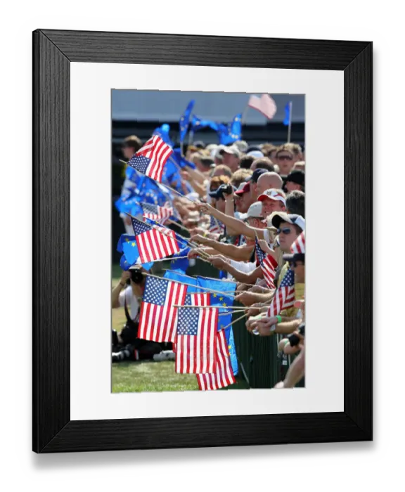 Framed Print : Europe & Usa Flags