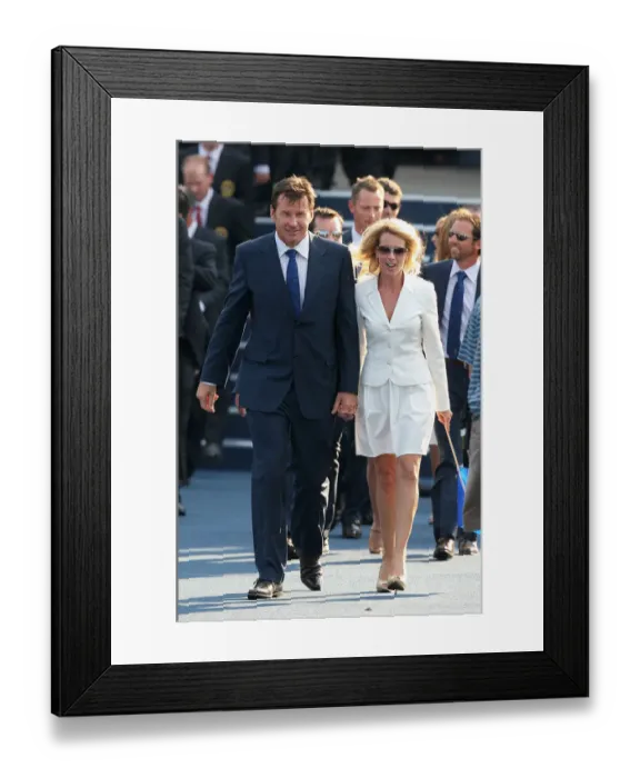 Framed Print : Nick Faldo & Val Framed Print : Nick Faldo & Val