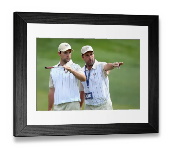 Framed Print : Oliver Wilson & Jose Maria Olazabal Framed Print : Oliver Wilson & Jose Maria Olazabal