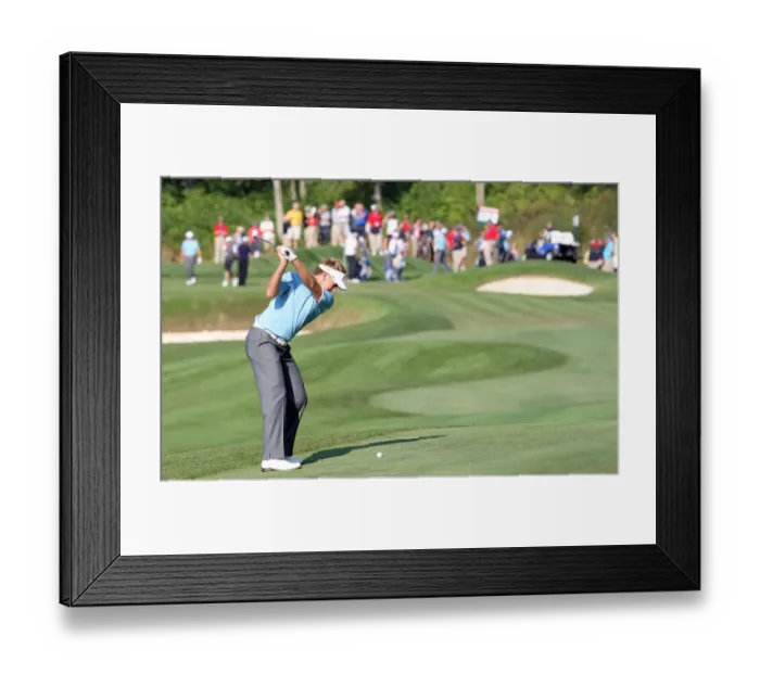 Framed Print : Ian Poulter Plays Approach To 2nd Green Framed Print : Ian Poulter Plays Approach To 2nd Green