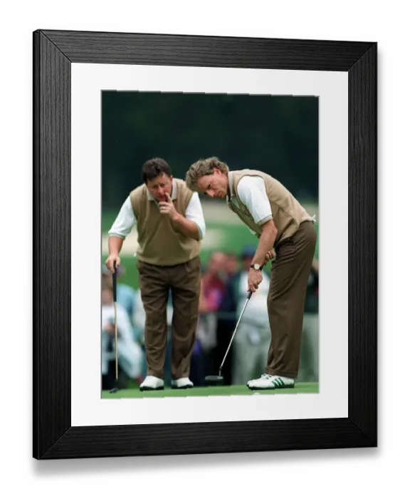 Framed Print : Bernhard Langer & Ian Woosnam Framed Print : Bernhard Langer & Ian Woosnam