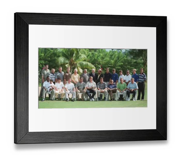 Framed Print : Golfers Line Up Before Start Framed Print : Golfers Line Up Before Start